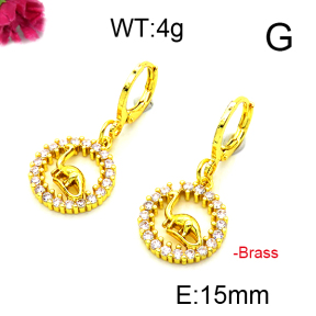 Fashion Brass Earrings  F6E403166ablb-L002