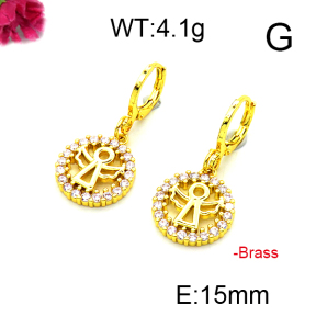 Fashion Brass Earrings  F6E403167ablb-L002