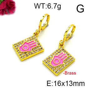 Fashion Brass Earrings  F6E403175vbnb-L002