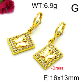 Fashion Brass Earrings  F6E403184vbnb-L002