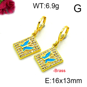 Fashion Brass Earrings  F6E403185vbnb-L002