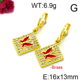 Fashion Brass Earrings  F6E403189vbnb-L002
