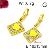 Fashion Brass Earrings  F6E403210vbnb-L002