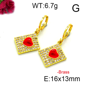 Fashion Brass Earrings  F6E403214vbnb-L002