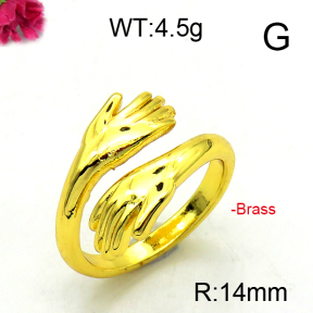 Fashion Brass Ring  F6R200020aajl-L002