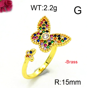 Fashion Brass Ring  F6R400956vbll-L002