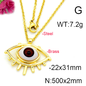 Fashion Brass Necklace  F6N300361baka-L002