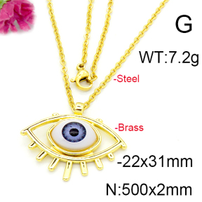Fashion Brass Necklace  F6N300362baka-L002