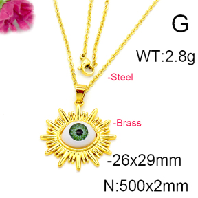 Fashion Brass Necklace  F6N300364baka-L002