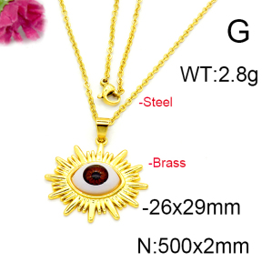 Fashion Brass Necklace  F6N300365baka-L002