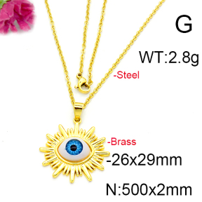 Fashion Brass Necklace  F6N300366baka-L002
