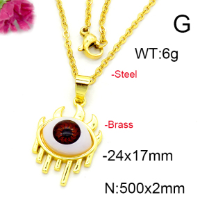 Fashion Brass Necklace  F6N300369baka-L002