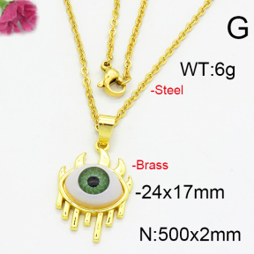 Fashion Brass Necklace  F6N300371baka-L002