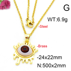 Fashion Brass Necklace  F6N300374baka-L002