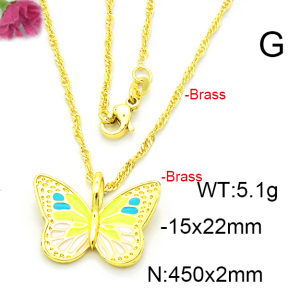 Fashion Brass Necklace  F6N300377avja-L002