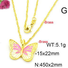 Fashion Brass Necklace  F6N300378avja-L002