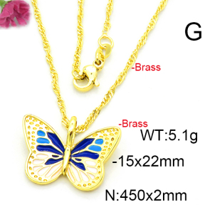 Fashion Brass Necklace  F6N300379avja-L002