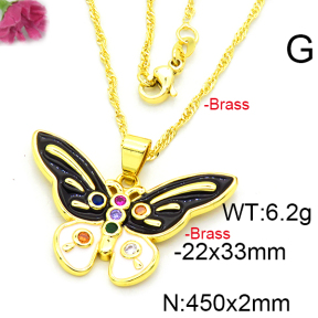 Fashion Brass Necklace  F6N300380baka-L002