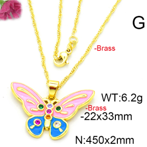 Fashion Brass Necklace  F6N300381baka-L002