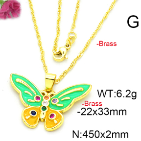 Fashion Brass Necklace  F6N300383baka-L002