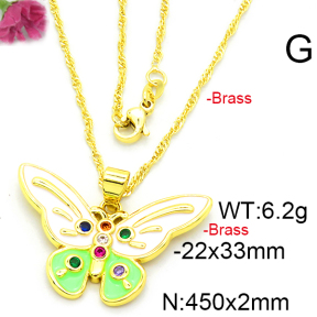 Fashion Brass Necklace  F6N300384baka-L002