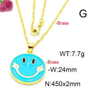 Fashion Brass Necklace  F6N300389avja-L002