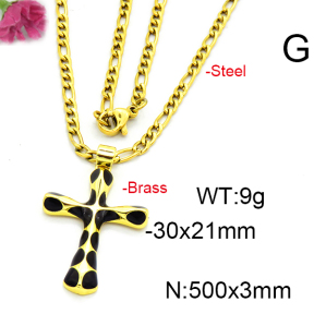 Fashion Brass Necklace  F6N300391baka-L002