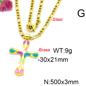 Fashion Brass Necklace  F6N300393baka-L002