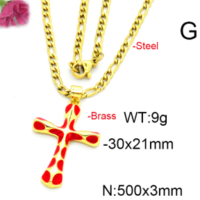 Fashion Brass Necklace  F6N300394baka-L002