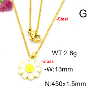Fashion Brass Necklace  F6N300396vaia-L002