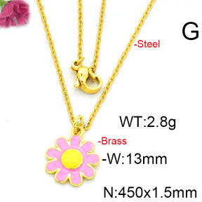 Fashion Brass Necklace  F6N300398vaia-L002