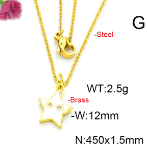 Fashion Brass Necklace  F6N300403vaia-L002