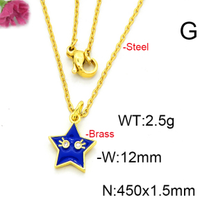 Fashion Brass Necklace  F6N300405vaia-L002