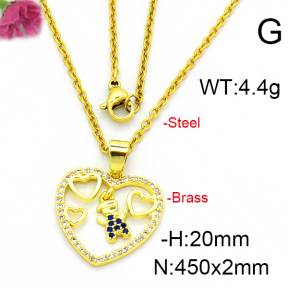 Fashion Brass Necklace  F6N403401baka-L002