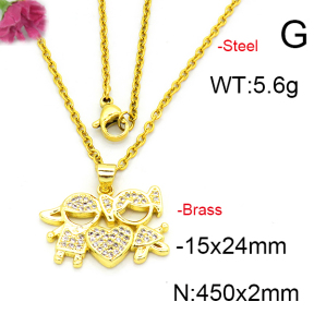 Fashion Brass Necklace  F6N403405baka-L002