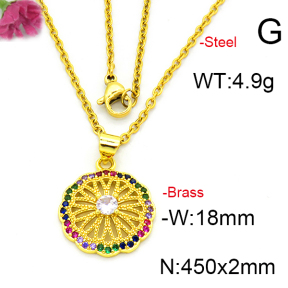 Fashion Brass Necklace  F6N403406baka-L002