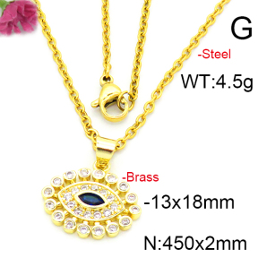 Fashion Brass Necklace  F6N403407avja-L002