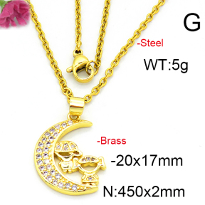 Fashion Brass Necklace  F6N403408baka-L002