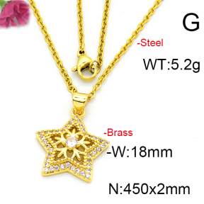 Fashion Brass Necklace  F6N403410avja-L002