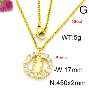 Fashion Brass Necklace  F6N403412baka-L002