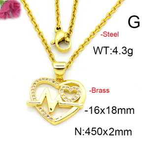 Fashion Brass Necklace  F6N403415avja-L002