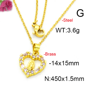 Fashion Brass Necklace  F6N403418avja-L002