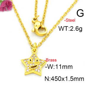 Fashion Brass Necklace  F6N403420vaia-L002