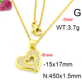 Fashion Brass Necklace  F6N403421avja-L002