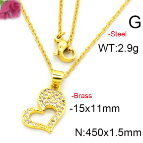 Fashion Brass Necklace  F6N403422avja-L002