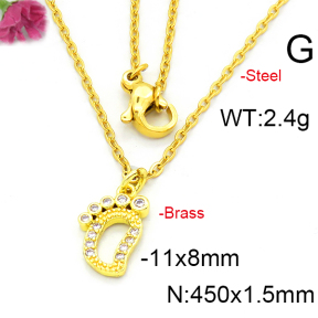 Fashion Brass Necklace  F6N403423vaia-L002