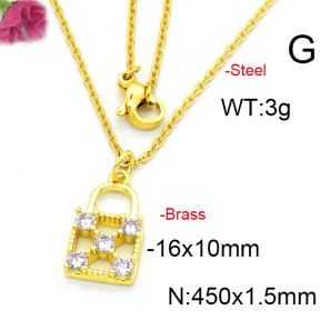 Fashion Brass Necklace  F6N403424vaia-L002