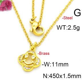 Fashion Brass Necklace  F6N403427vaia-L002