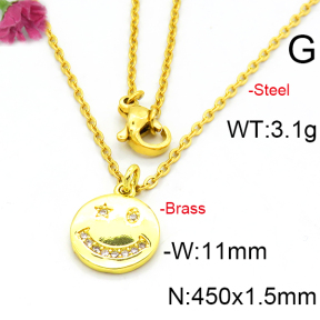 Fashion Brass Necklace  F6N403428vaia-L002