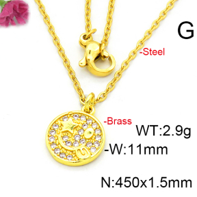 Fashion Brass Necklace  F6N403430aaij-L002